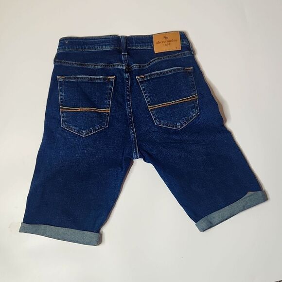 Abercrombie kids dark wash denim shorts - Picture 3 of 7